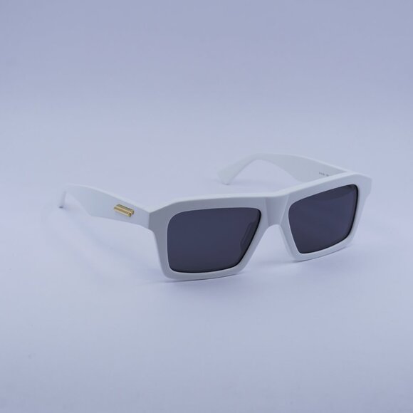 Bottega Veneta BV1213S 004 Sunglasses White Rectangle Frame, Grey Lenses main image 10